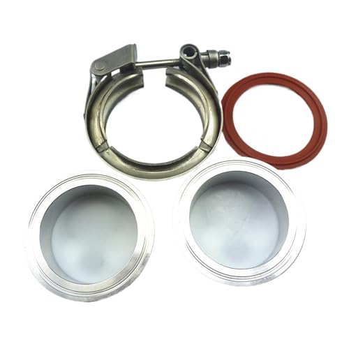 Abrazadera de banda en V rápida de 3.25 pulgadas con brida de aluminio para tubo de escape 5