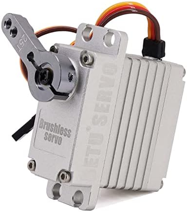 BETU 46kg Brushless Servo, 0.08sec High Speed Servo, Waterpoof Servo Made by Full Aluminum Case and Stainless Steel Gear, Compatible with 1/5, 1/6, 1/8, 1/10 RC Car/Robot/Boat/Airplane