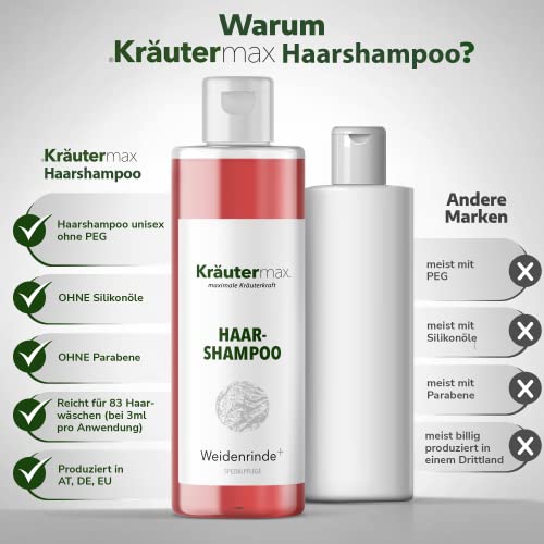 Willow bark shampoo for lice with willow bark extract 1 x 250 ml, brown, 250 ml (Pack of 1) - Image 3