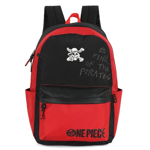 Mochila De Costas Escolar Anime One Piece Desenho Animado (Vermelho)