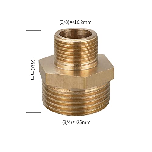 Boquilla hexagonal de latón macho acoplador de cobre roscado de 2 piezas 3