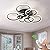 Black Mordern Ceiling Light Fixtures,Modern Led Ceiling Lights for Living Room Light Fixture Ceiling,Dimmable Close to Ceiling Light Fixtures Flush Mount 7 Rings Kitchen Light Fixture