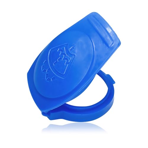 QKYS Windshield Washer Reservoir Caps, Tank Bottle Cap Cover Replacement, 3Q0955455 Wiper Fluid Cap, Car Accessories Windshield Washer Compatible with Audi, VW, Porsche Cayenne 2003-2018 (1PCS)