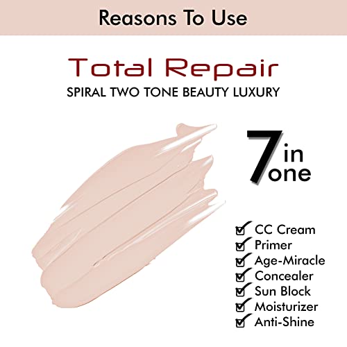 Image of Colors Queen 7 in 1 Total Repair Liquid Foundation with 4 in 1 Multifunctional Brush (Ivory, 50g)