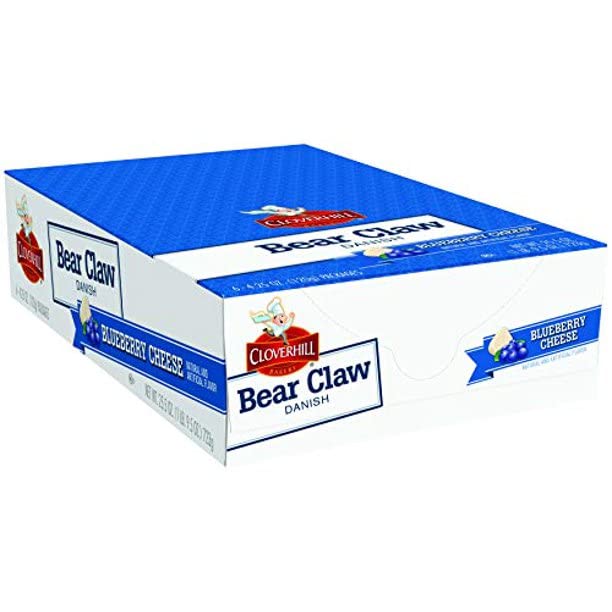 Miniatura 2 de Cloverhill Bakery Bear Claw Blueberry Cheese Danés, 4.25 onzas  Caja de exhibición de 6 unidades
