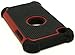 iPod Touch 4 Case, Bastex Hybrid Slim Fit Black Rubber Silicone Cover Hard Plastic Red & Black Shock Case for Apple iPod Touch 4, 4th Generation