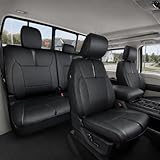 CreekT® Full Set Seat Covers for Ford F150 2015-2026, Waterproof Pickup Custom Fit Faux Leather Seat Covers for Ford F-150 Accessories 2021 2022 2023 2024 2025 2026 Super Crew/Crew Cab(XL,XLT)