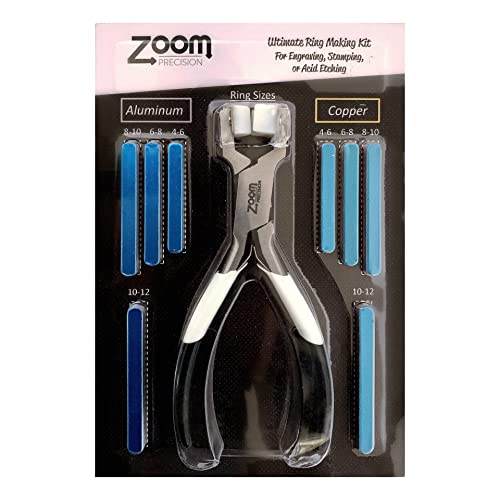 Ring Stamping Kit With Ring Bending Pliers And Copper And Aluminum Metal Stamping Blanks; Ring Bending Tool For Ring Making Kit, Metal Stamping Kit, Or Jewelry Making Kit - Zoom Precision - 24 Pieces #TOP1