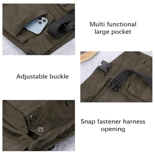 EHERDM Hundetrainer-Schürze mit 6 Taschen, verstellbare Haustierhandler-Kleidung, große Kapazität, Arbeitsschürze, Mehrzweck-Kellnerschürze, Haarstylisten, Hüfttasche, Gartengerät, Organizer,