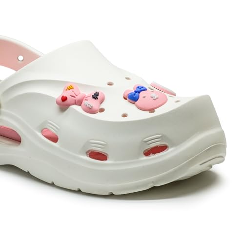 Image of ASIAN INDIGO-08 Stylish Women Clogs | Lightweight, Comfortable & Breathable Slip-Ons with Trendy 3D Stickers