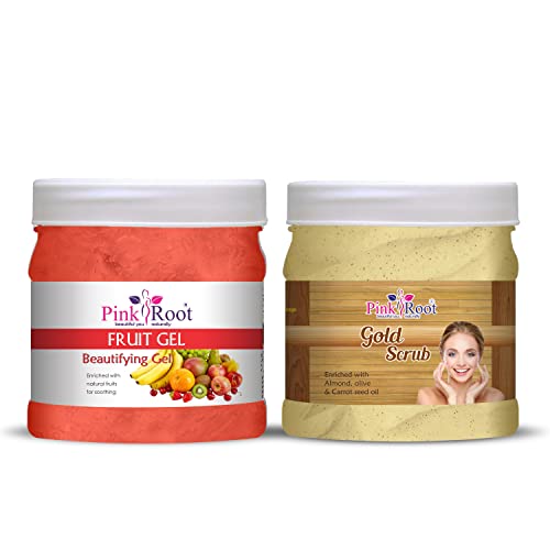 Image of Pink Root Gold Scrub 500gm with Fruit Gel 500gm