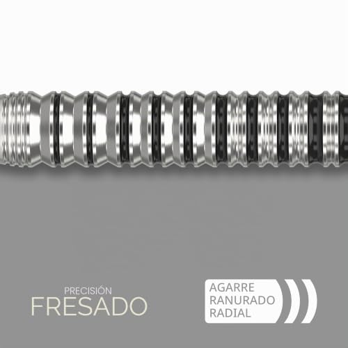 Dardos de tungsteno 90% Target Darts Exo con punta de acero y ejes Pro Grip 6