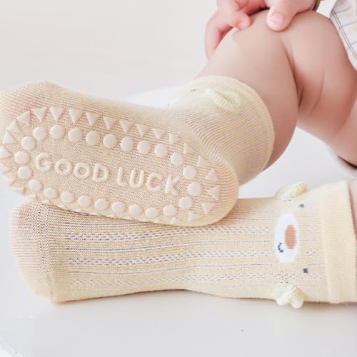 Set Of 3 Pair Lightweight Toddler Socks Baby Floor Socks With Breathable Fabric And Not Binding Cuffs For Daily Wear3