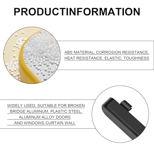 LICQIC Weep Vent Cover, Window Drain Caps, Weep Hole Drainage Covers Double Glazing, for Doors and Windows 20 Pcs Black - Image 4