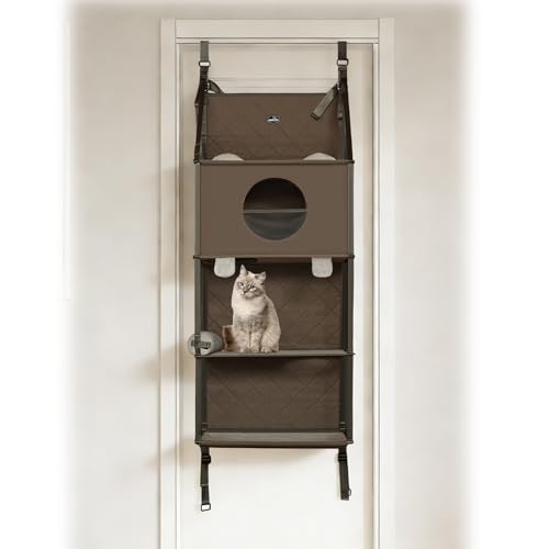 Estructura Para Gatos Colgante De 4 Niveles Con Casa miniatura 1