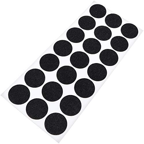 Adsamm - 128 x patins en feutre - blancs - 12 mm - rond - épaisseur 3
