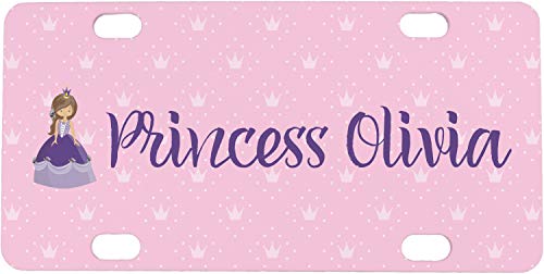 RNK Shops Personalized Custom Princess Mini/Bicycle License Plate (4 Holes)