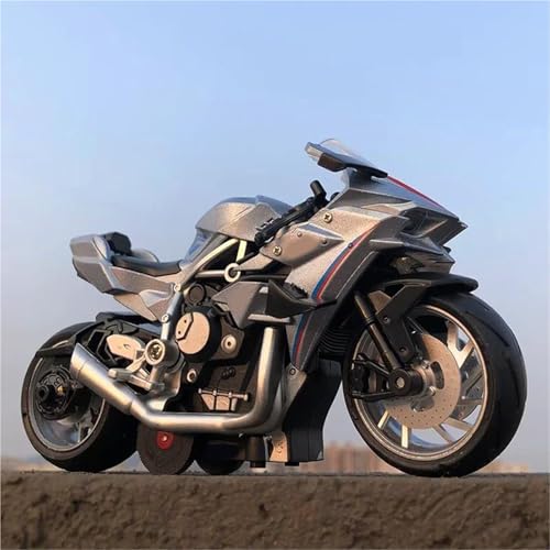 Moto 1/12 Kawasaki Ninja H2R en métal le cadeau idéal pour enfants passionnés de moto de sport