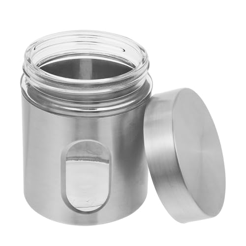 Contenedor de alimentos de acero inoxidable y vidrio para especias finas 2