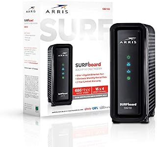 ARRIS SURFboard (16x4) DOCSIS 3.0 Cable Modem, approved for Cox, Spectrum, Xfinity