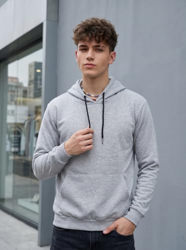 Image of HOODMASTER Unisex Fleece Hoodie Sweatshirt with Pockets Full Sleeves Regular Fit Solid Pattern Hooded Neck and Standard Length | Hoodies for Men & Women