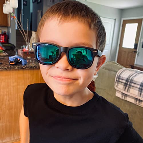 Fsmiling Bulk Kids Sunglasses Party Favors 12Pack Vintage 80'S Retro Unisex Neon Mirror Sunglasses For Kids Boys Girls Beach Pool Birthday Party Supplies #TOP5