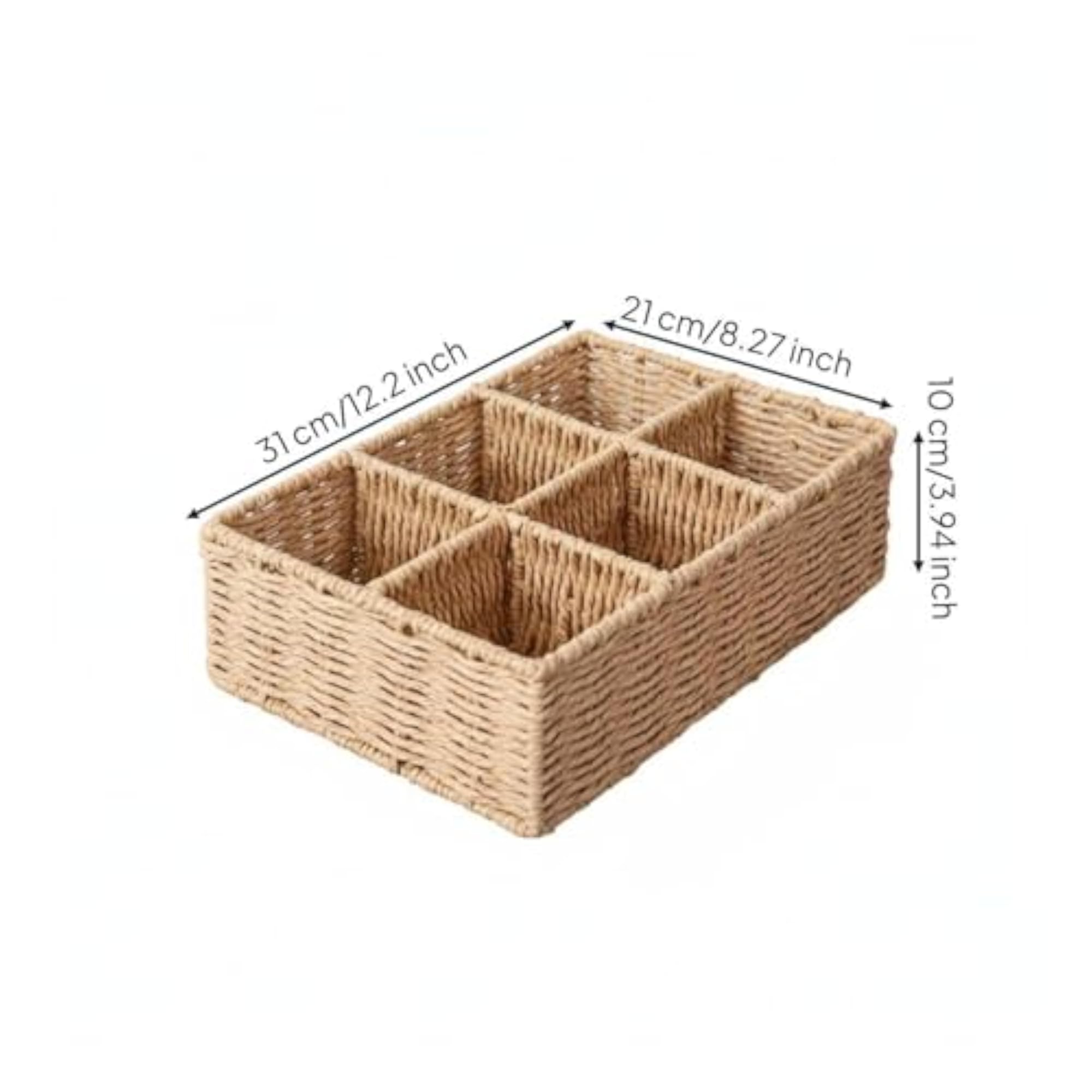 Handmade Multi-Compartment Woven Holder for Makeup Lovers