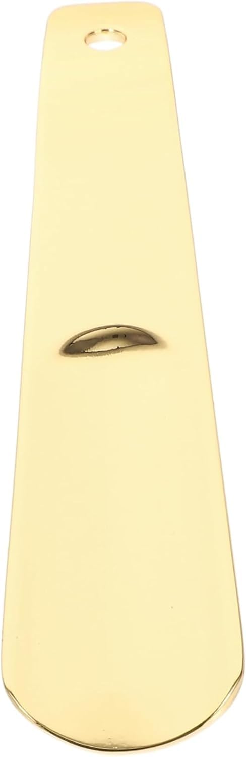 Calzascarpe lungo, calzascarpe in acciaio inox, corno per scarpe esteso strumenti per la casa, calzascarpe con manico in metallo, calzascarpe da viaggio tascabile (oro)/15325 (dorato)
