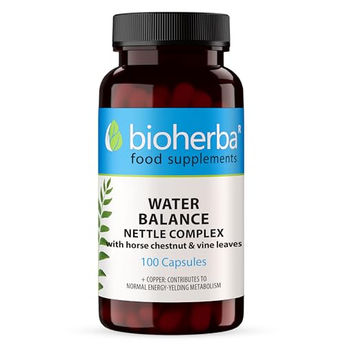 Balance hídrico – Complejo natural con ortiga, castaño de Indias y vid roja | 100 cápsulas de BIOHERBA para el confort circulatorio y el bienestar corporal