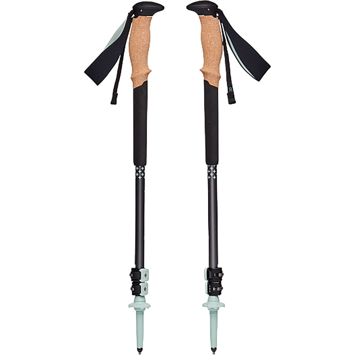 BLACK DIAMOND Pursuit Trekking Poles (Pair) | Natural Cork Grips | FlickLock Adjustable Aluminum Shafts | Ergonomic Poles for Hiking & Backpacking