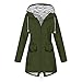 Produktbild QingJiu Regenjacke mit Kapuze für Damen Outdoor-Jacken Wasserdichter Regenmantel Langer Abschnitt Winddichter Mantel