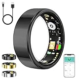 ZBNMY Smart Ring for Women Men,Fitness Tracker Ring with Heart Rate, Sleep Monitoring, Blood Oxygen, Step Counting for iOS and Android, No Subscription Fee, Waterproof, Valentines Day Gifts(Black, 9)