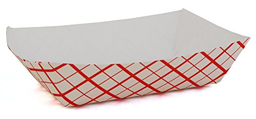 Paper Food Tray, Paperboard Tray for Carnivals, Fairs, Festivals, and Picnics. Holds Nachos, Fries, Hot Corn Dogs, and more, 2lb, 250 Pack,