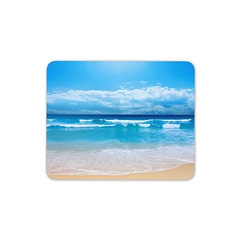 Destination Vinyl Ltd Beautiful Beach Scene Mouse Mat Pad - Holiday Sand Sea Surf Computer #8962 Cover