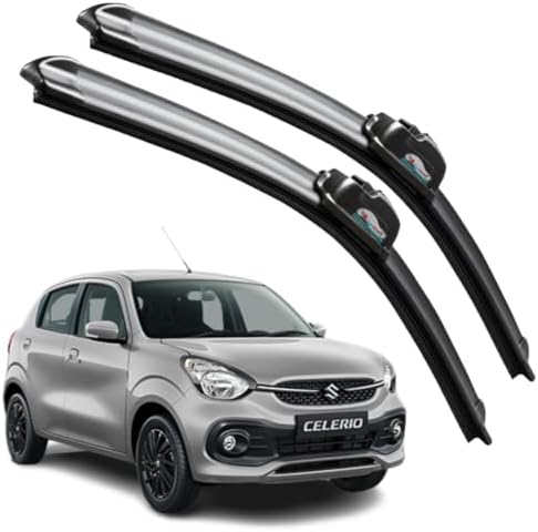 CARNYX Frameless Windshield Wiper Blades, Front Car Wipers Set of 2, Noise-Free, Durable Performance Compatible with (CelerioX (2019-2020) (D-21,P-14))