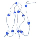 Garneck Schwimmbecken Sicherheitsseil 5m mit Schwimmbojen und Haken Verstellbare Schwimmbahnmarkierung für Schwimmbäder und Gefahrenbereiche