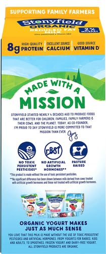 Stonyfield Organic Milk Up Half Gallon, Reduced Fat 2%, 64 oz