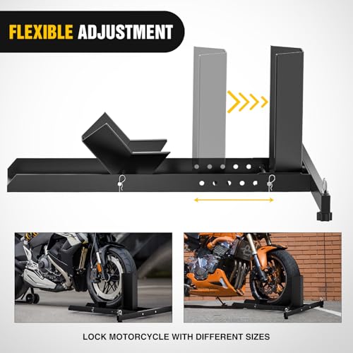 Image of Nilight Motorcycle Wheel Chock Stand for 15 inch-22 inch Wheels
