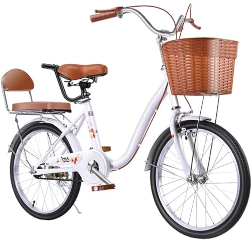 Bicicleta urbana para mujeres adultas,bicicletas de crucero completas con reposabrazos,manillar y sillín ajustables,asiento trasero con respaldo,frenos delanteros y traseros,bicicletas de confort