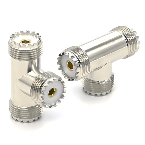 Adaptador UHF PL259 antena conector T 3 vías pack x2 miniatura 5