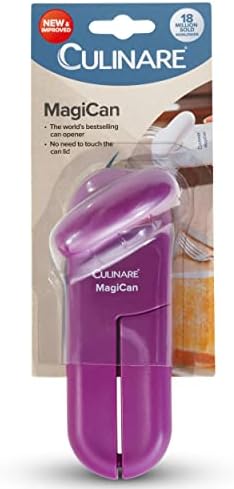 CULINARE C10026 MagiCan Tin Opener, Purple, Plastic/Stainless Steel, Manual Can Opener, Comfortable Handle For Safety and Ease, Amazon Exclusive Colour Variant