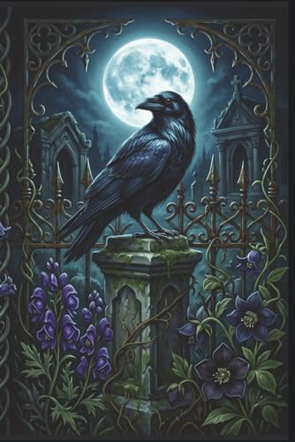 The Raven's Watch — Moonlit Cemetery Journal: A Gothic Lined Notebook | Victorian Graveyard Aesthetic | 6x9 College Ruled | Dark Romantic Witchy Gift for Women, Goths & Poe Fans