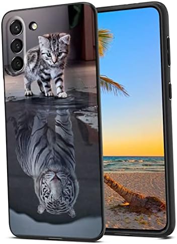 Compatible with Samsung Galaxy S22+ Plus Case, Cat Can Be Tiger Animal Graphic Unique Design for Samsung Case Men Boys Women Girls, Soft Silicone Anti-Scratch Trendy Cool Case for Samsung