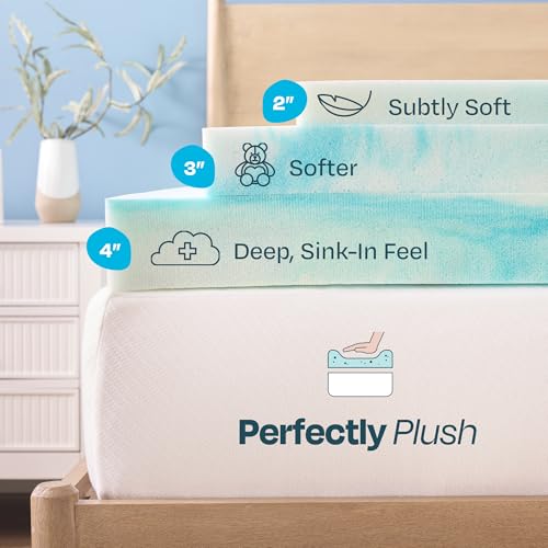 Linenspa 2 Inch Swirl Gel Memory Foam Mattress Topper, Twin XL Size - image 4