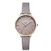 IBSO Female Watches Leather Strap Round Case Fashion Women Watch Waterproof (6603-Grey)