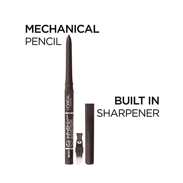LOreal-Paris-Makeup-Infallible-Never-Fail-Original-Mechanical-Pencil-Eyeliner-with-Built-in-Sharpener-Black-Brown-1-Count L'Oreal Paris Makeup Infallible Never Fail Original Mechanical Pencil Eyeliner with Built in Sharpener, Black Brown, 1 Count