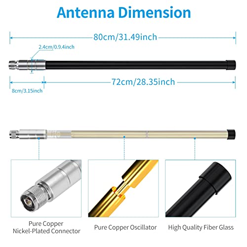 Nelawya 5.8 Dbi Lora Antenna 915Mhz Outdoor Omni-Directional Antenna With 10Ft Ultra Low Loss Kmr200 Cable For Nebra Rak V2 Mntd Bobcat Sensecap M1 Helium Hnt Hotsport Miner, Black #TOP1