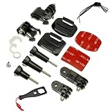 micros2u Action Camera 14 Piece Grab Bag Accessories Mount Kit. Compatible with Gopro Hero 13,12, 11, 10, 9, 8, 7, 6, 5, 4, 3, Mini, Max, Osmo, Apeman + Other Action Cameras