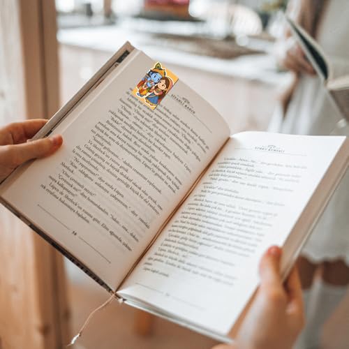 Image of Dia & Tia - Elegant & Durable Themed Magnetic Bookmarks Set � Nature, Fantasy, Inspirational Quotes, and More Best Gift for Book Lovers, Students (Gods - Set A, Medium - 3.5x11 cm)