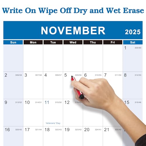Vibrant Focus Calendário de parede anual 2025 – calendário anual de 2025, calendário de parede anual
